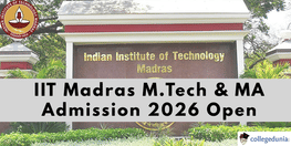 IIT Madras MTech  MA Admission 2026 Open